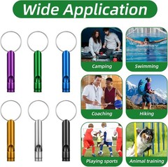 12 Pcs Emergency Whistle with Key Chain, Loud Hiking Whistles for Women Defense,