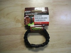 Survival Bracelet 550 Paracord Military Grade Rope Bracelet – Black (Medium)