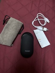 Ocoopa Electric Hand Warmer Black Rechargeable with Charging Cable and Pouch