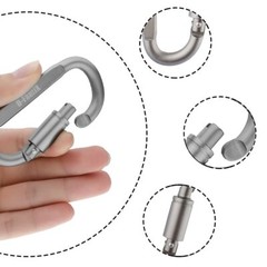 D-FantiX Carabiner KeychainLocking Carabiner Clip with Key Rings Silver 10
