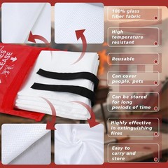 40″x40″ Fire Blanket for Home/Kitchen, Quick-Pull, No Mess