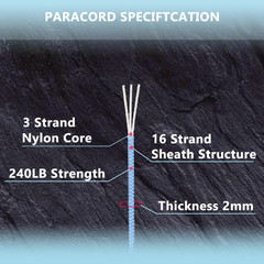 Paracord 240Lb – Diameter 2Mm Micro Utility Cord -3 Strand Parachute Spool Cord