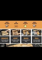 Pull Start Fire Pull String Easy To Use Fire Starter Campfire Survival Gear