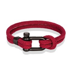 Survival Bracelet for Men Women U Shape Emergency Paracord Rope 316L Buckle