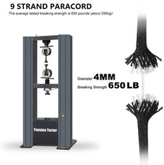 9-Core 650lb Paracord Dia 4mm Military Tactical Survival Parachute