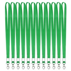 25 Pieces Polyester Lanyard 45cm with Key Carabiner, Green for