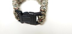 Gray Forest Camo Paracord Bracelet Crown 7ft of paracord survival camping hiking