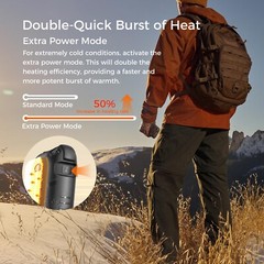 Ocoopa UT4 Extreme UT3201 Electronic Hand Warmer Black, 10000mAh, Up to 1