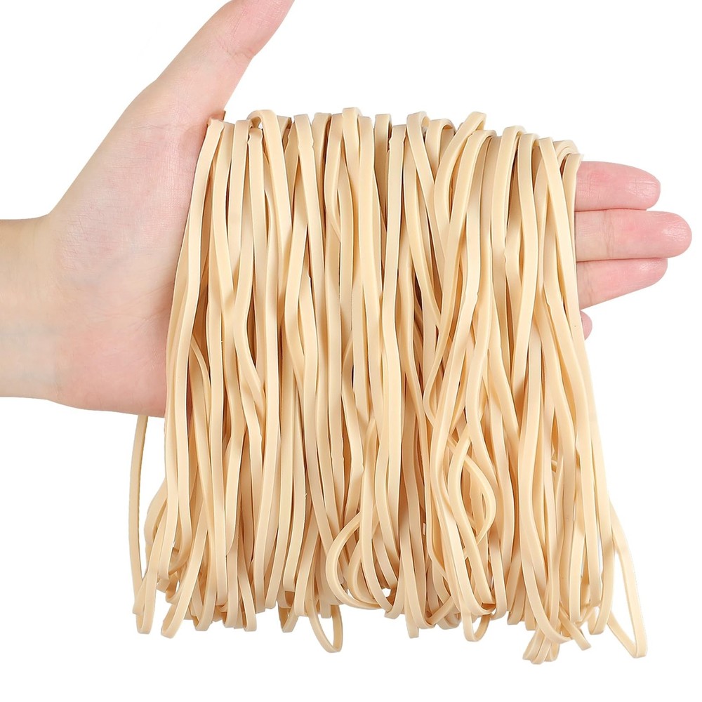 Large Rubber Bands, 120 Pcs, 7×1/8 Inches, Light Beige Big Rubber Bands, Giant