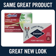 30 Box (32 Count Each) 960 Total Wood Matches Diamond Strike on Box Matches