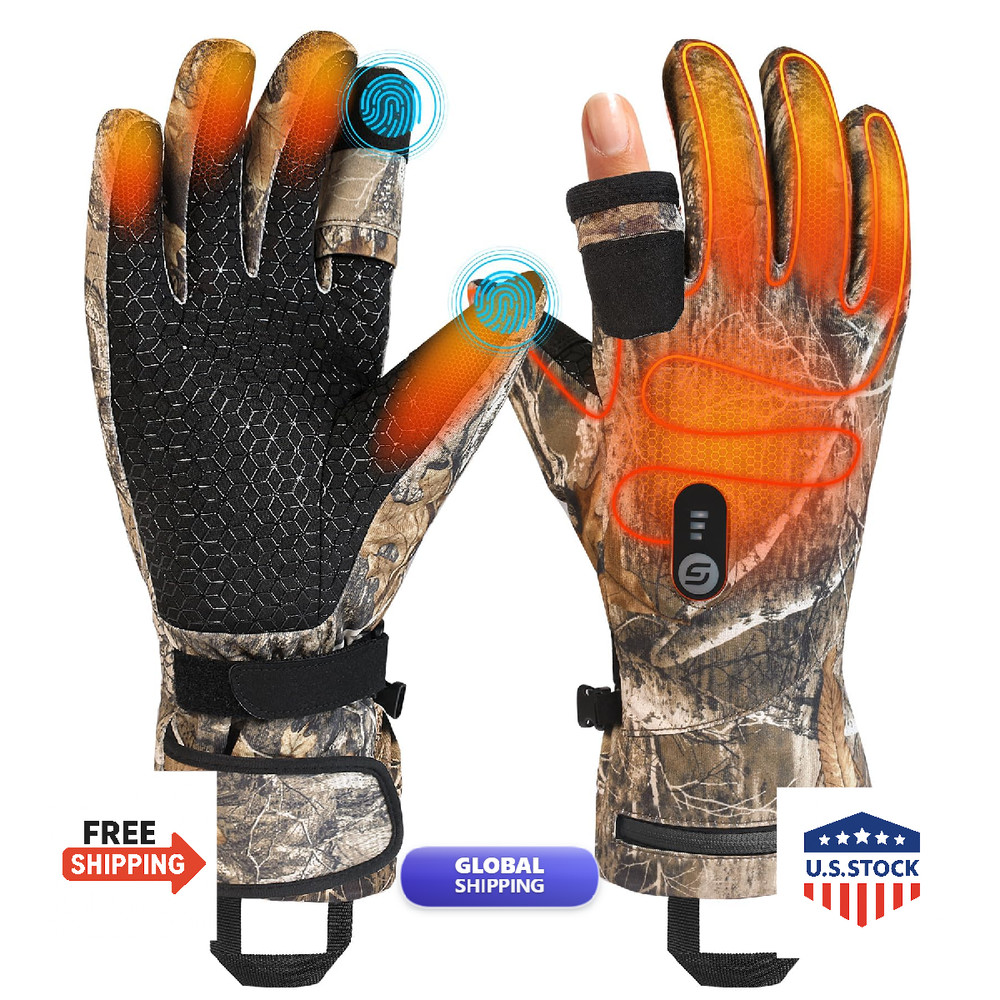 Js Lifestyle Heated Gloves For Men Women Heated Hunting Gloves Light-Off