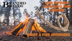 Bushcraft Survival Bugout Fire Starter Kits Ferro Rod Camp Knife Waxed Jute Rope