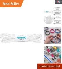 White Nylon Paracord – 18ft for Crafting & Decor
