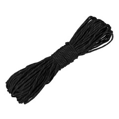Reflective Fluorescent Paracord Rope 4mm 98 ft for Camping (Black)