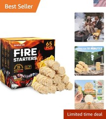 Eco-Friendly Fire Starters – 65 Pcs Natural Sticks for Safe Indoor & Outdoor Use