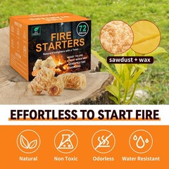 Realcook Natural Fire Starter Campfires All Weather Fire Starters