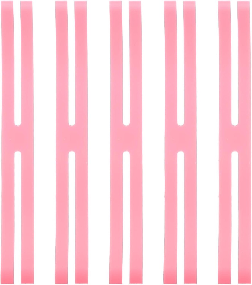 PATIKIL 9 Inch H Band Silicone Rubber Bands, 5 Pcs Strong Elastic Pink