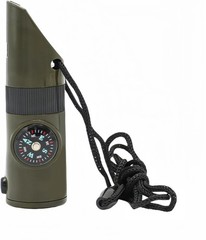 Emergency 7-in-1 Survival Whistle Kit:120dB Loud Safety Whistle with Compass