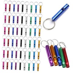 Tergy 50-200 Pieces Emergency Whistle with Keychain Aluminum Survival 50PCS