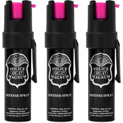 3 Police Magnum pepper spray .75oz HP pocket clip defense security protection