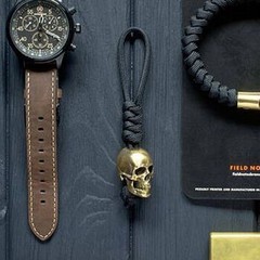 Skeleton Skull Pendant Keychain Rope Braided Keychain for Door Bag Ornaments