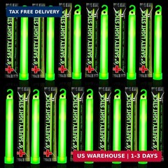Emergency 10 Ultra Bright Green Glow Sticks – Individual Packed With Lanyard – F