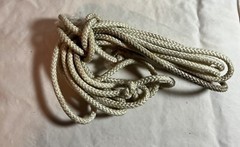1/2 double braided nylon rope. White. Survival Kit Essential