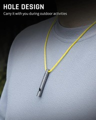 Titanium Emergency Whistle,120Db Safety Whistle with Lanyard,Outdoor Survival Sm
