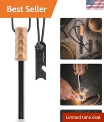 Waterproof Kräftig Fire Starter – 20K Strikes with Paracord Lanyard and Striker