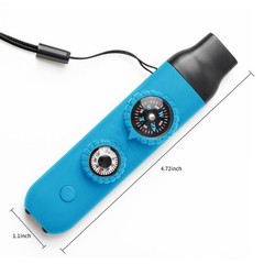 Multifunctional Survival Emergency Whistle for Kids with Middle, bule2pcs