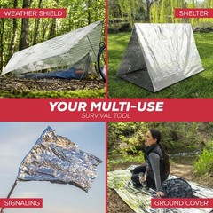 Mart Cobra Emergency Blanket 25-Pack Space Mylar Blankets Survival Gear And