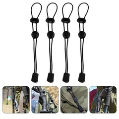 4Pcs Trekking Pole Holder Adjustable Straps for Climbing Stick Elastic Rope