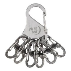 NITE IZE KeyRack Locker Stainless Keychain Locking S-Biner Clips (KLK-11-R3)