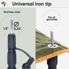 Green Elephant Camping Tarp Poles – 2ft. 9.5 in. x 8ft. 2.8 in., 2