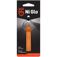 GEAR AID Ni Glo, 2″ Glowing Keychain for Camping, SCUBA and Night Fishing Orange