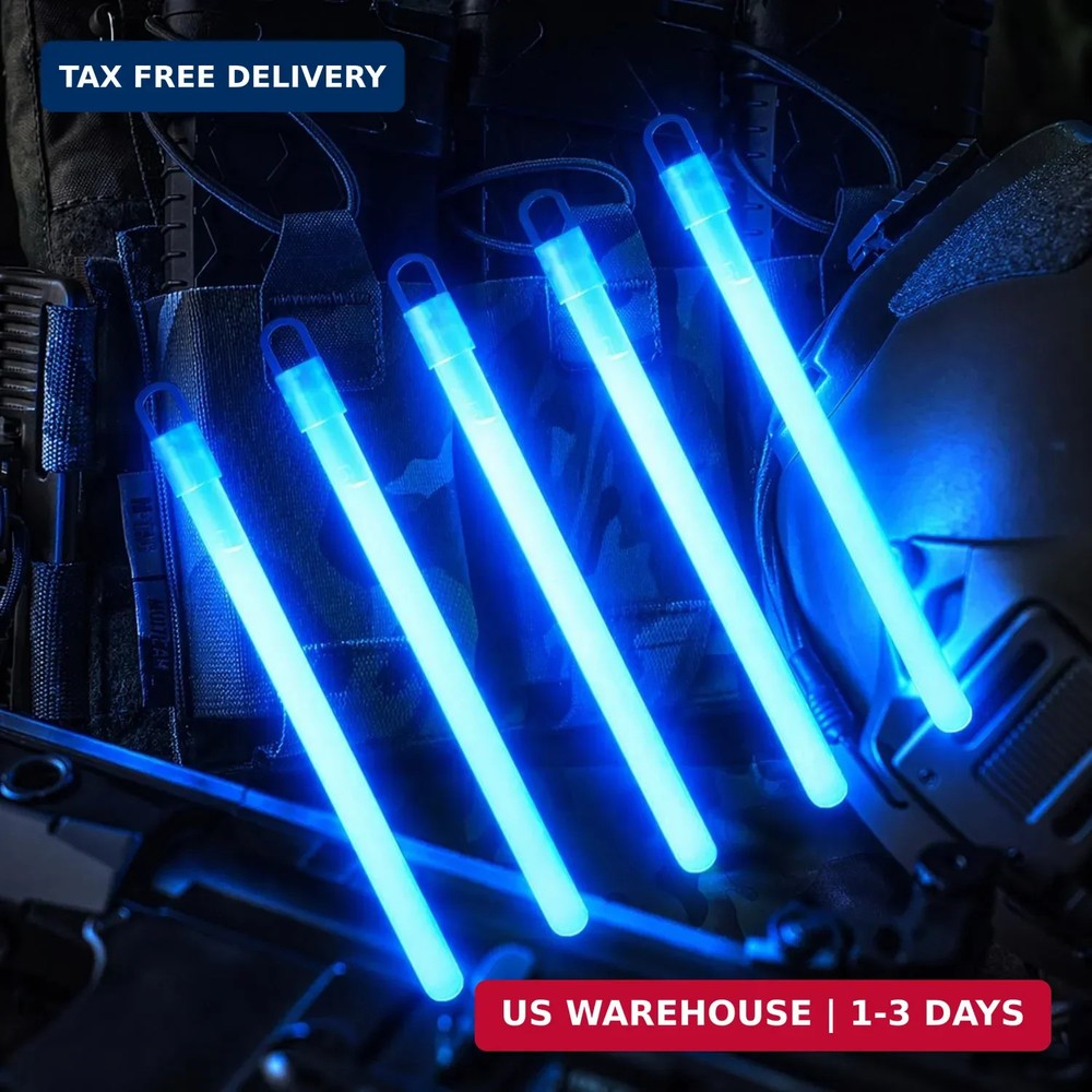M-Tac 6″ Emergency Glow Sticks – 12 Hour Chem Light Sticks for Camping, Tactical