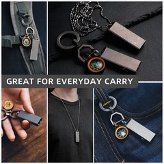 CH15 Titanium Whistle with Dual-Tone Design and Keychain Ring – Loud and Reli…