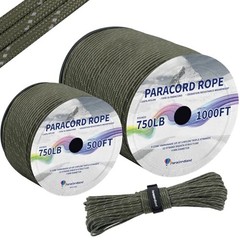 Paracordland-750LB Reflective Rope-100ft//1000ft- 9 500ft Reflective green