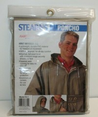 New Stearns 100% Waterproof Rainmaster Series Universal Adult Tan Poncho S-1