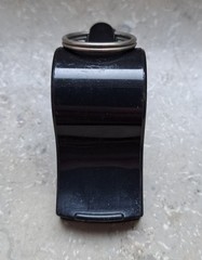 ACME Thunderer Police Whistle Made in England Vintage Pea Whistle w/ Key Ring