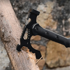 Multi Function Hammer Axe for Survival Camping Ultra Sharp Cutting Edge Caution