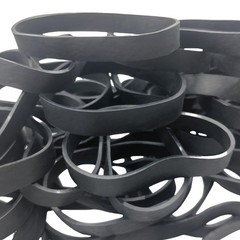 HeavyDuty Black Rubber Bands 3 1/2 x 3/8 Inch UV Heat Cold Resistant for Outdoo