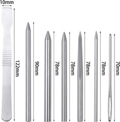 Stainless Steel Paracord FID and Needle Set with Storage Box 7 Pieces