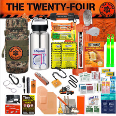 24 Hour Emergency Survival Water Bottle Molle Kit / EDC Kit / First Aid Kit