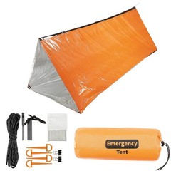 Tent Emergency Orange Aluminium Coated inc Fire Starter & Accessories – Survival Tent