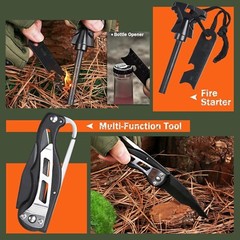 12 In 1 Kit de supervivencia Emergencia Táctica Al aire libre Camping Caza NUEVO