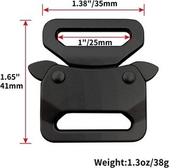 Paracord Bracelet Buckles 2 Pack Metal Side Quick Release Tactical Belt Buckl…