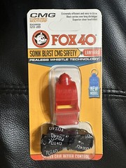 (2 pack) Fox 40 Sonik Blast CMG 3-Chamber Pealess Whistle + Lanyard Mix n Match