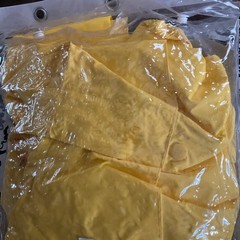 Stansport Deluxe Rain Suit Jacket Pants Set M Yellow Nylon PVC NOB