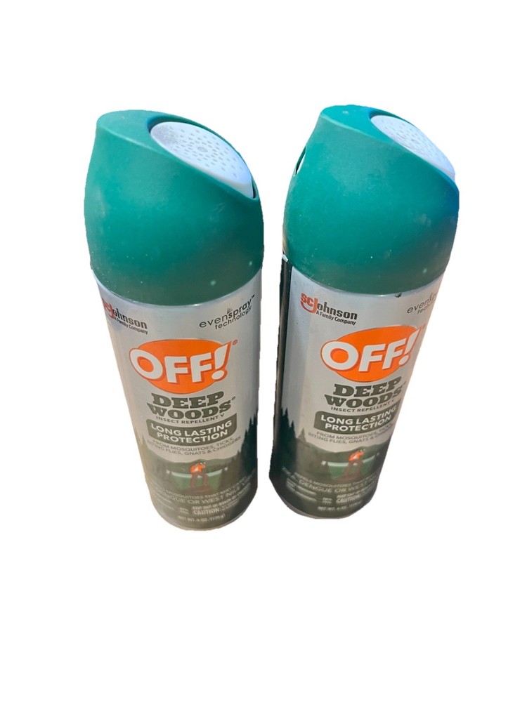 2 Pack Off! Deep Woods Long Lasting Insect Repellent V Aerosol 6 Oz Each – NEW